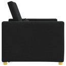 vidaXL Kihúzható kanapéágy egyszemélyes Fekete 90 x 165 x 87 cm szövet