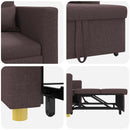 vidaXL Kihúzható kanapéágy egyszemélyes sötétbarna 90 x 165 x 87 cm