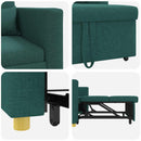 vidaXL Kihúzható kanapéágy egyszemélyes Sötétzöld 90 x 165 x 87 cm