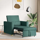 vidaXL Kihúzható kanapéágy egyszemélyes Sötétzöld 90 x 165 x 87 cm