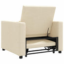 vidaXL Egyszemélyes kanapéágy kerekekkel Krém 90 x 165 x 87 cm szövet