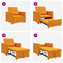 vidaXL Egyszemélyes kanapéágy Sötétsárga 90 x 165 x 87 cm szövet