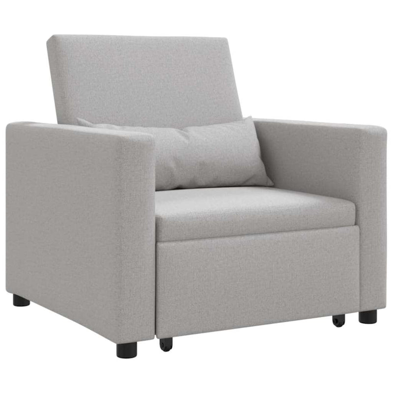 vidaXL Egyszemélyes kanapéágy Felhős szürke 90 x 165 x 87 cm szövet