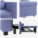 vidaXL Egyszemélyes kanapéágy Farmerkék 90 x 165 x 87 cm szövet