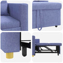 vidaXL Kihúzható kanapéágy egyszemélyes Farmerkék 90 x 165 x 87 cm