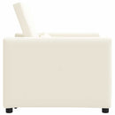 vidaXL Egyszemélyes kanapéágy Krémfehér 90 x 165 x 87 cm szövet