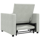 vidaXL Kihúzható kanapéágy egyszemélyes Világosszürke 90 x 165 x 87 cm