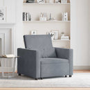 vidaXL Egyszemélyes kanapéágy Sötétszürke 90 x 165 x 87 cm Bársony