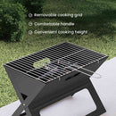 vidaXL Kültéri grill Fekete 46 x 31 x 31 cm Acél