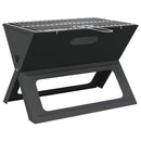 vidaXL Kültéri grill Fekete 46 x 31 x 31 cm Acél