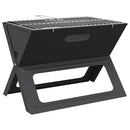 vidaXL Kültéri grill Fekete 46 x 31 x 31 cm Acél