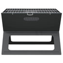 vidaXL Kültéri grill Fekete 46 x 31 x 31 cm Acél