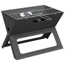 vidaXL Kültéri grill Fekete 46 x 31 x 31 cm Acél