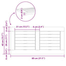 vidaXL Asztallap Barna 80 x 40 x 2 cm tömör akácfa