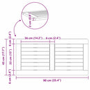 vidaXL Asztallap Barna 90 x 45 x 2 cm tömör akácfa