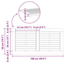 vidaXL Asztallap Barna 100 x 50 x 2 cm tömör akácfa