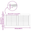 vidaXL Asztallap Barna 110 x 55 x 2 cm tömör akácfa