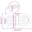 vidaXL Asztallap Barna 80 x 40 x 2 cm tömör akácfa