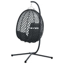 vidaXL Függő tojás szék Antracitszürke és fekete 104 x 100 x 191 cm