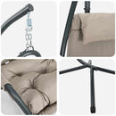 vidaXL Függő tojás szék Tópszínű 94 x 107 x 196.5 cm Acél