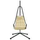 vidaXL Függő tojás szék Bézs 94 x 107 x 196.5 cm Acél