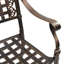 vidaXL Kerti Szék 2 pcs Bronz 55 x 56,5 x 91cm Alumínium