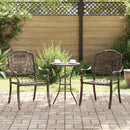 vidaXL Kerti Szék 2 pcs Bronz 55 x 56,5 x 91cm Alumínium