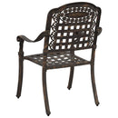 vidaXL Kerti Szék 2 pcs Bronz 55 x 56,5 x 91cm Alumínium