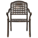 vidaXL Kerti Szék 2 pcs Bronz 55 x 56,5 x 91cm Alumínium