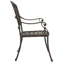 vidaXL Kerti Szék 2 pcs Bronz 55 x 56,5 x 91cm Alumínium