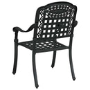 vidaXL Kerti Szék 2 pcs Fekete 55 x 56,5 x 91cm Alumínium