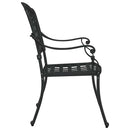 vidaXL Kerti Szék 2 pcs Fekete 55 x 56,5 x 91cm Alumínium