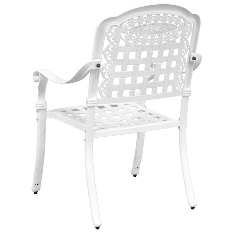 vidaXL Kerti Szék 2 pcs Fehér 55 x 56.5 x 91cm Alumínium