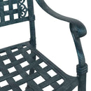 vidaXL Kerti Szék 2 pcs Zöld 55 x 56,5 x 91cm Alumínium