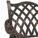 vidaXL Kerti Szék 2 pcs Bronz 56 x 55 x 92.5cm Alumínium