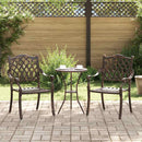vidaXL Kerti Szék 2 pcs Bronz 56 x 55 x 92.5cm Alumínium