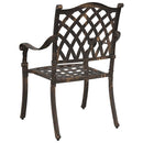 vidaXL Kerti Szék 2 pcs Bronz 56 x 55 x 92.5cm Alumínium