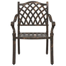vidaXL Kerti Szék párnával 2 pcs Bronz 55 x 56.5 x 91cm Alumínium