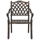 vidaXL Kerti Szék 2 pcs Bronz 56 x 55 x 92.5cm Alumínium