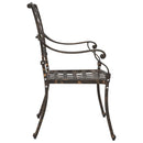 vidaXL Kerti Szék 2 pcs Bronz 56 x 55 x 92.5cm Alumínium