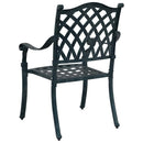 vidaXL Kerti Szék 2 pcs Zöld 56 x 55 x 92.5cm Alumínium