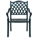 vidaXL Kerti Szék 2 pcs Zöld 56 x 55 x 92.5cm Alumínium