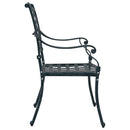 vidaXL Kerti Szék 2 pcs Zöld 56 x 55 x 92.5cm Alumínium