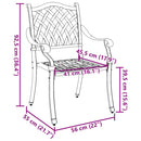 vidaXL Kerti Szék 2 pcs Zöld 56 x 55 x 92.5cm Alumínium