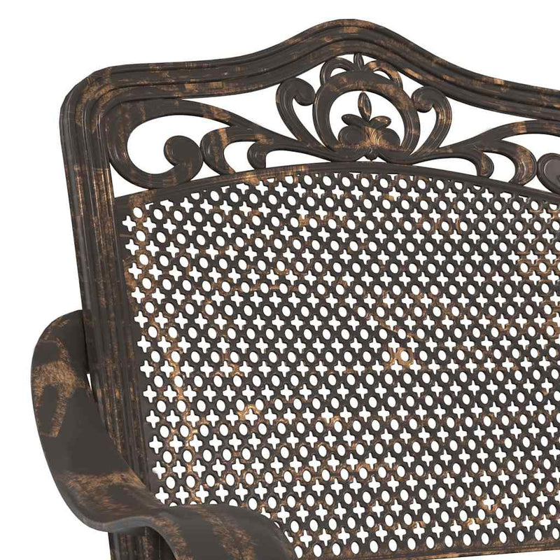 vidaXL Kerti Szék 2 pcs Bronz 55 x 56.5 x 91cm Alumínium