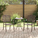 vidaXL Kerti Szék 2 pcs Bronz 55 x 55 x 92,5cm Alumínium
