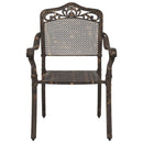vidaXL Kerti Szék 2 pcs Bronz 55 x 56.5 x 91cm Alumínium
