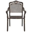 vidaXL Kerti Szék 2 pcs Bronz 55 x 55 x 92,5cm Alumínium