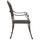 vidaXL Kerti Szék 2 pcs Bronz 55 x 55 x 92,5cm Alumínium