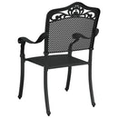 vidaXL Kerti Szék 2 pcs Fekete 55 x 55 x 92,5cm Alumínium